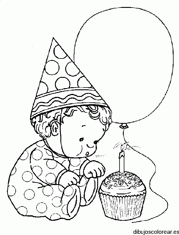 Dibujo de un bebé para su cumpleaños 