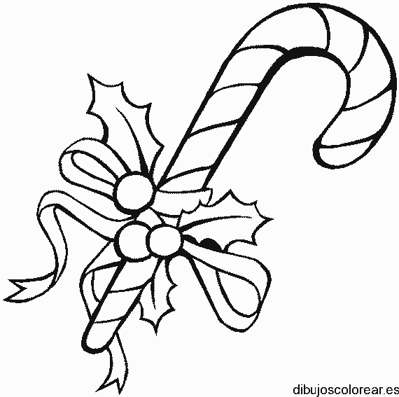 Dibujo de un dulce con un muérdago 