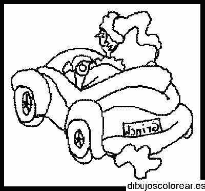Dibujo de duende conduciendo 