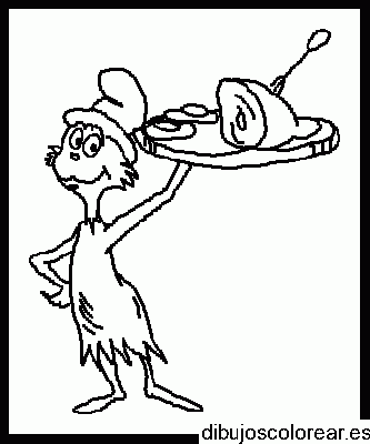 Dibujo del Grinch con el pavo de navidad 