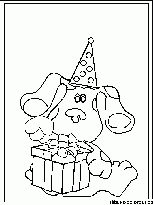 Dibujo de Blue en su cumpleaños 