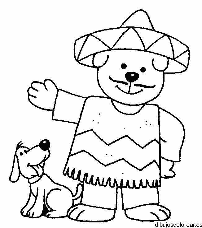 Dibujo de un osos disfrazado 