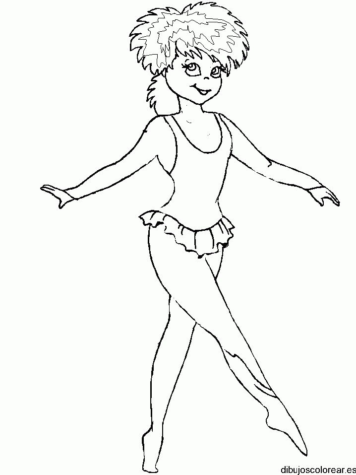 Dibujo de una joven niña bailarina 