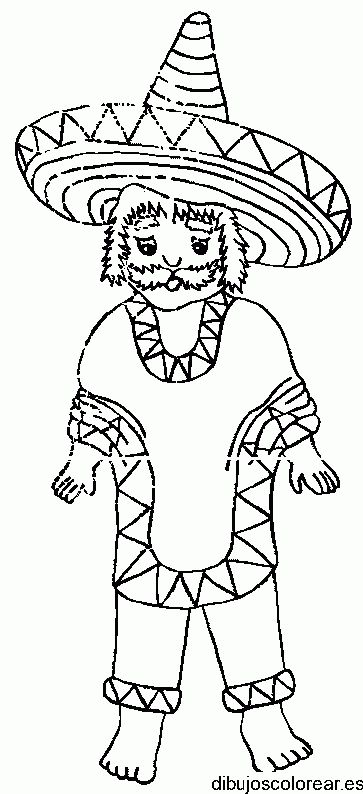 Dibujo de un hombre con sombrero 