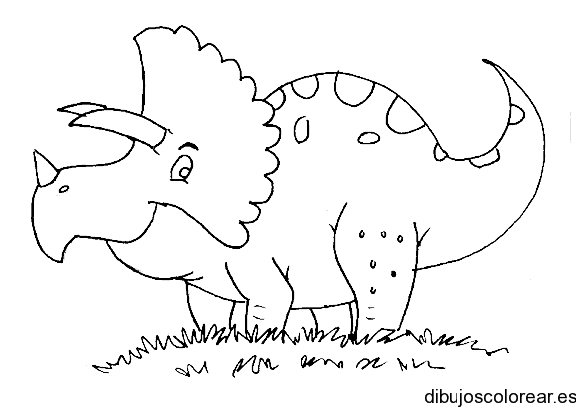 Dibujo de un dinosaurio de perfil 