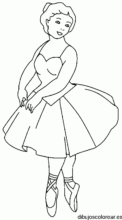 Dibujo de una elegante bailarina 
