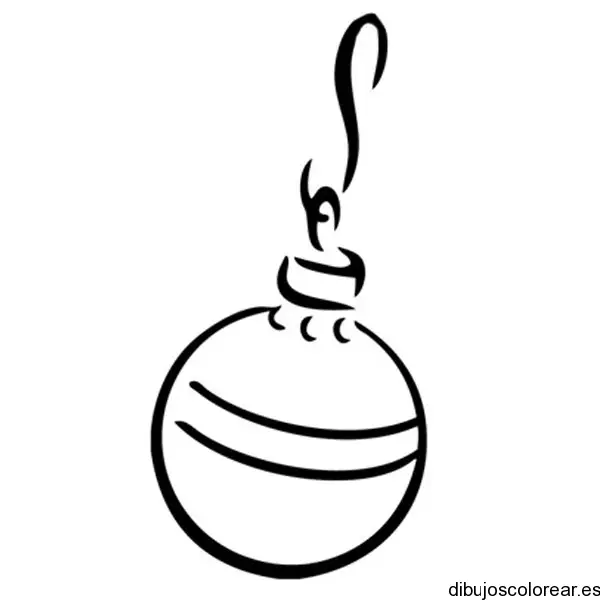 Dibujo de una esferas navideñas