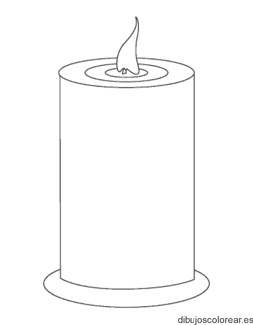 Dibujo de una gran vela 