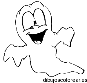 Dibujo de un fantasma feliz 