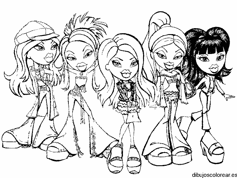 Dibujo de las amigas Bratz