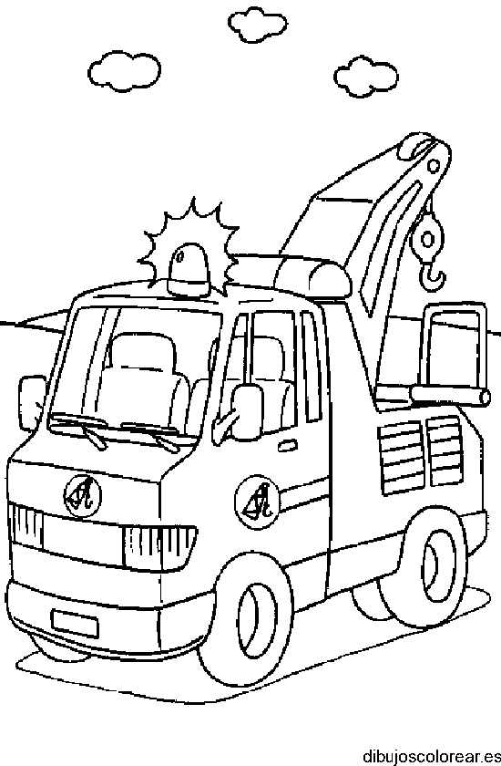 Dibujo de un camioncito grua