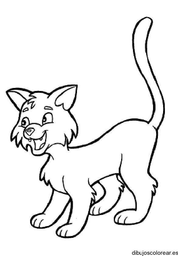 Dibujo de una gata sonriendo