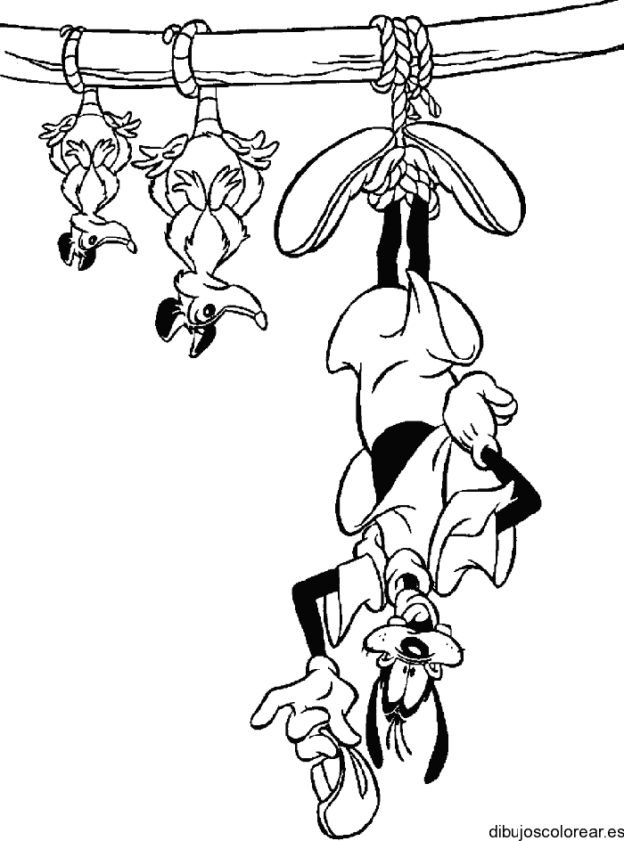 Dibujo de Goofy de cabeza