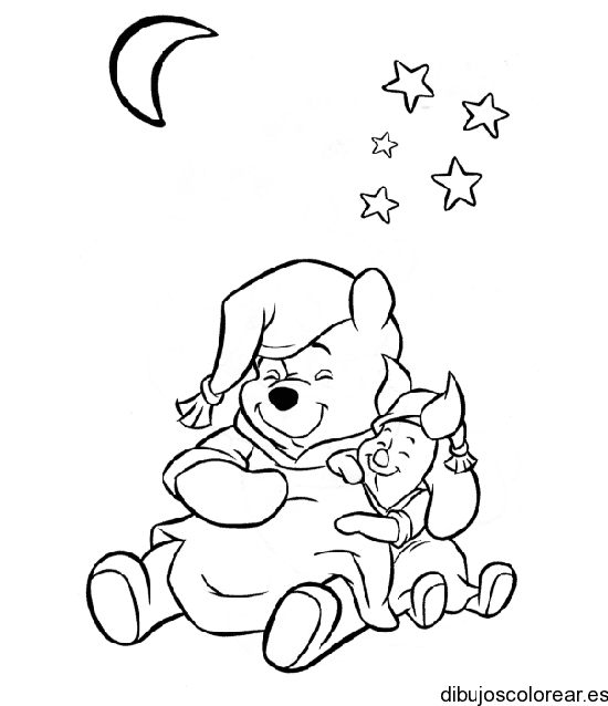 Dibujo de Winnie Poh en pijama
