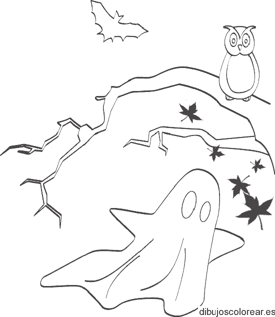 Dibujo de un fantasma de halloween 