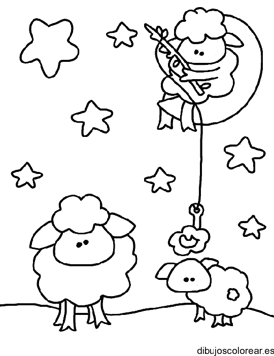 Dibujo de unas ovejas 