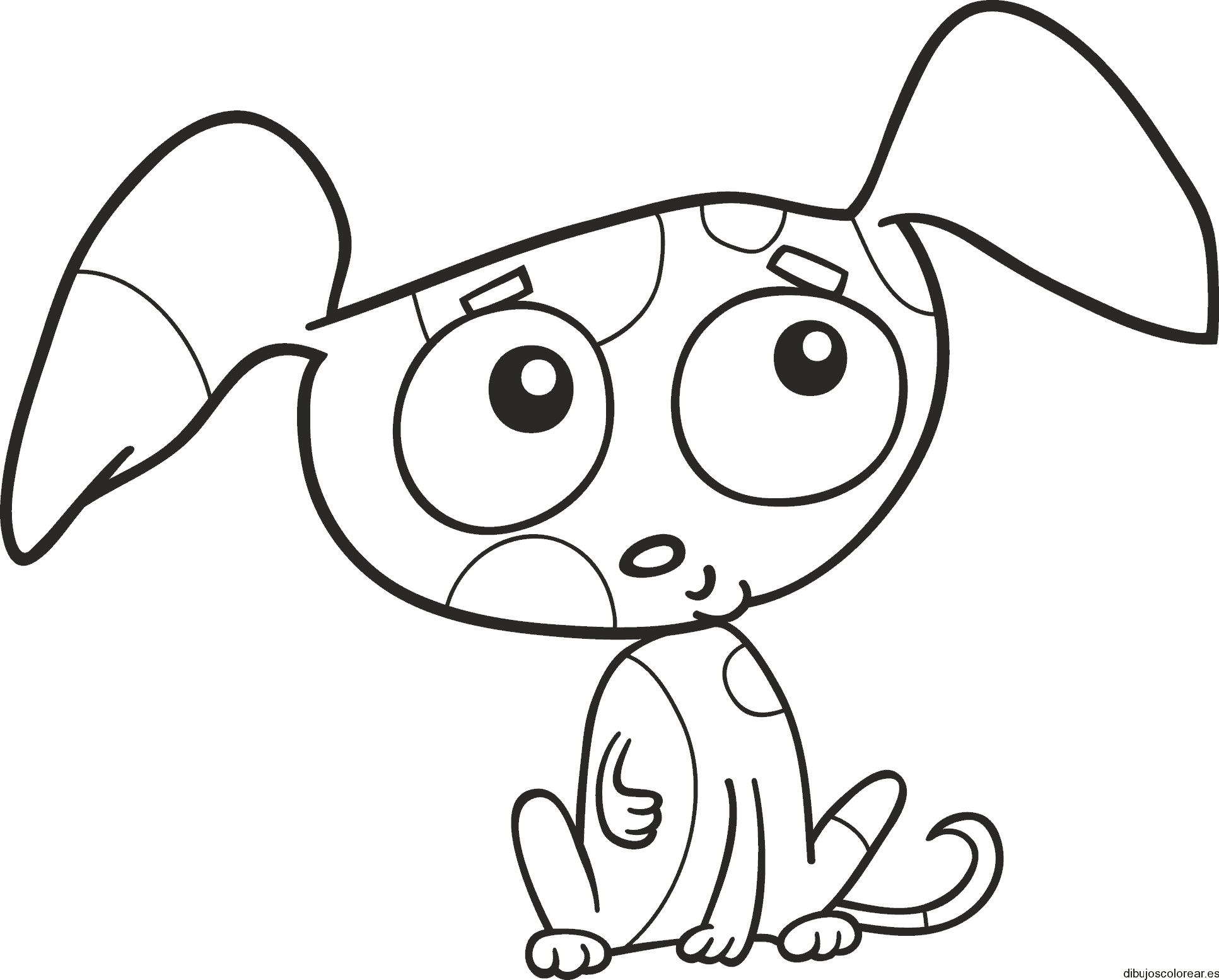 Dibujo de un perrito feliz 
