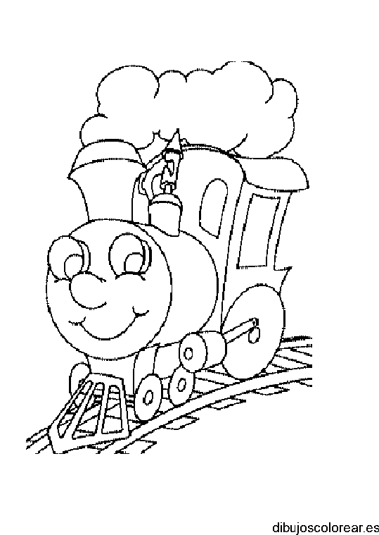 Dibujo de una pequeña locomotora