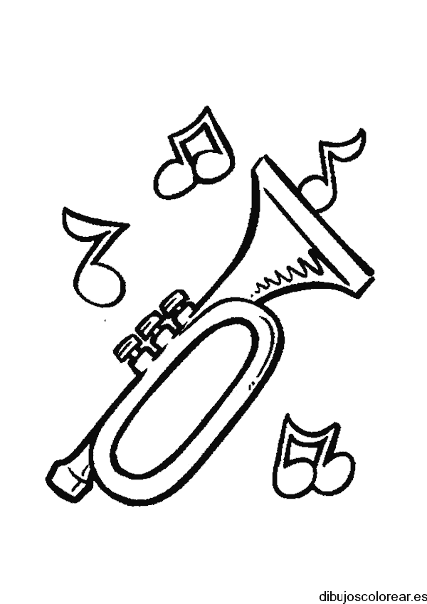 Dibujo de una trompeta