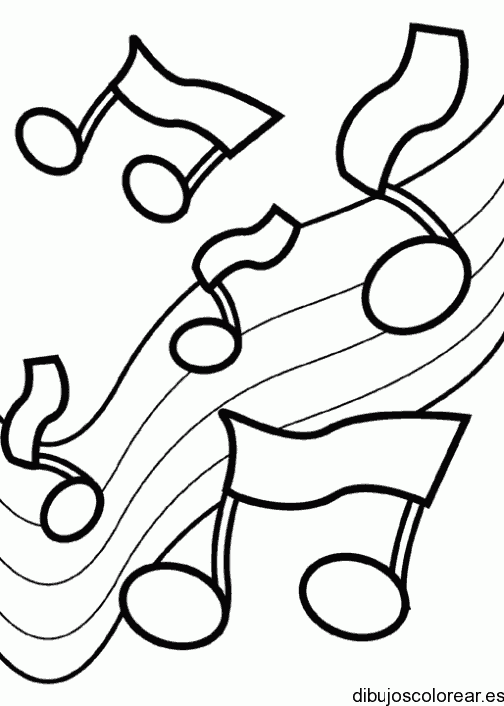 Dibujo de las notas musicales en el aire 