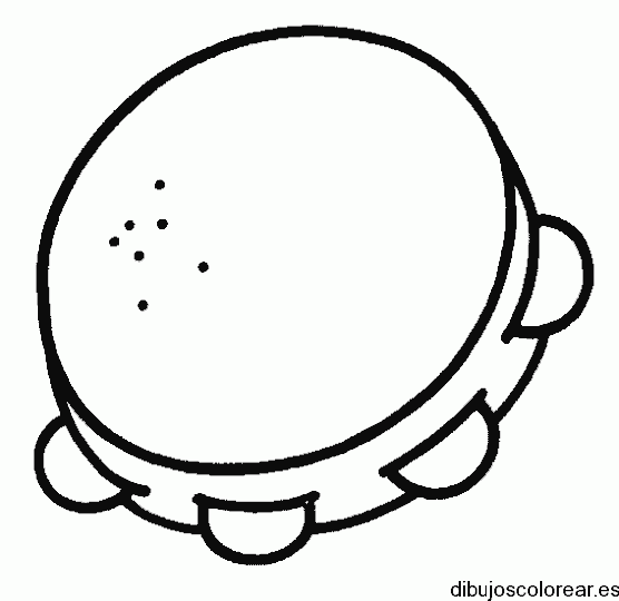 Dibujo de una pandereta pequeña