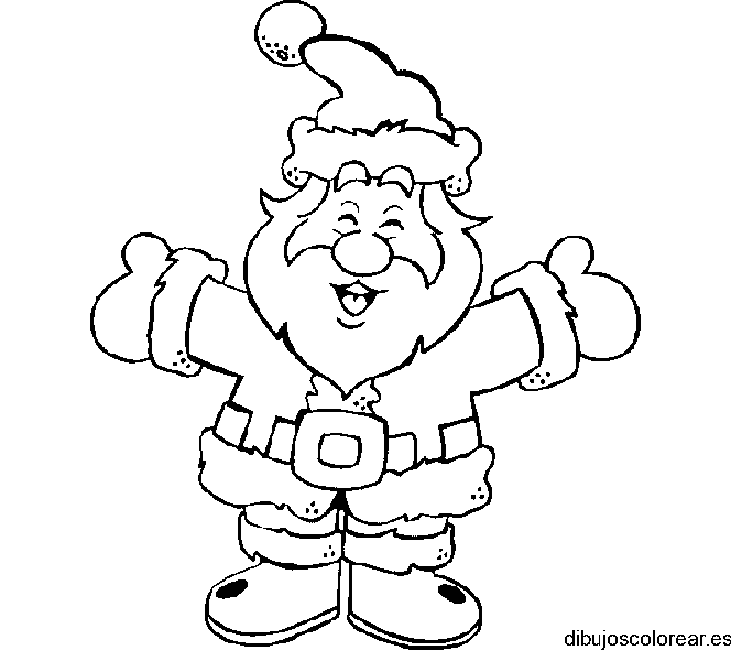 Dibujo de Papá Noel riendo