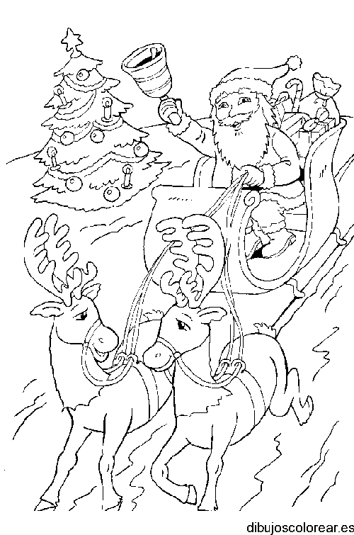 Papá Noel en su trineo