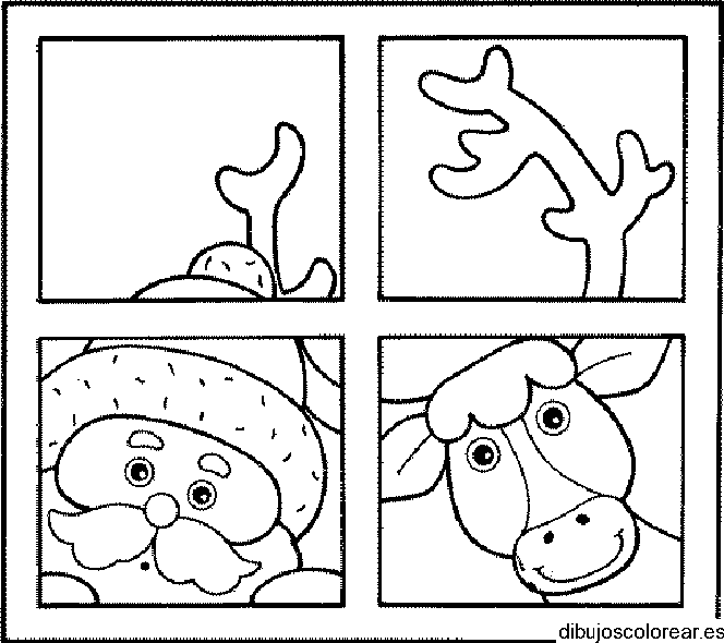 Dibujo de Papá Noel en la ventana