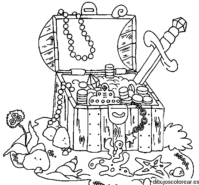 Dibujo de un cofre del tesoro