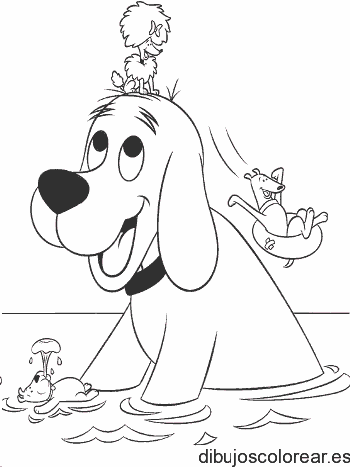 Dibujo del perro gigante y otros perros