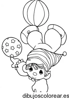Dibujo de niño malabarista