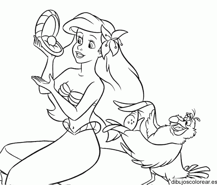 Dibujo de Ariel en el espejo