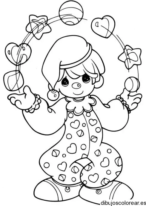 Dibujo de niño haciendo malabares
