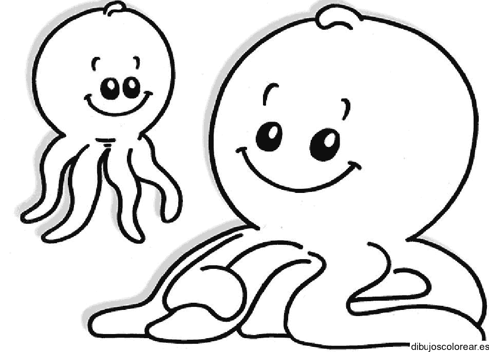 Dibujo de dos pulpos