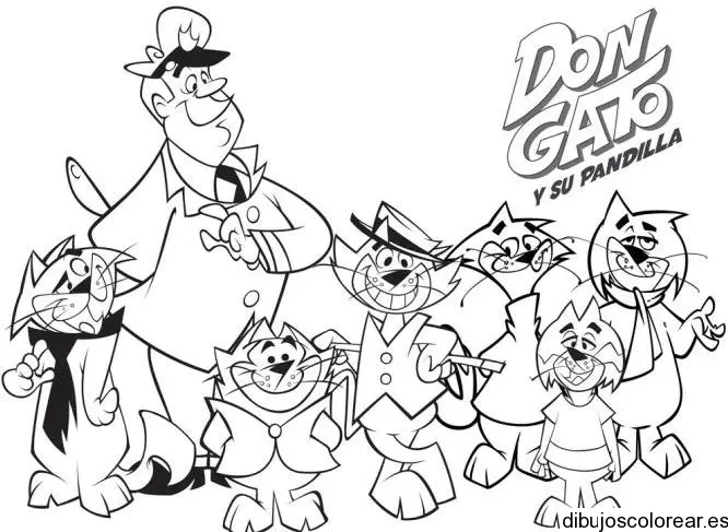 Dibujo de Don Gato y su Pandilla y el oficial Matute