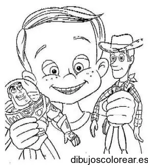 Dibujo de Toy Story Andy y los juguetes