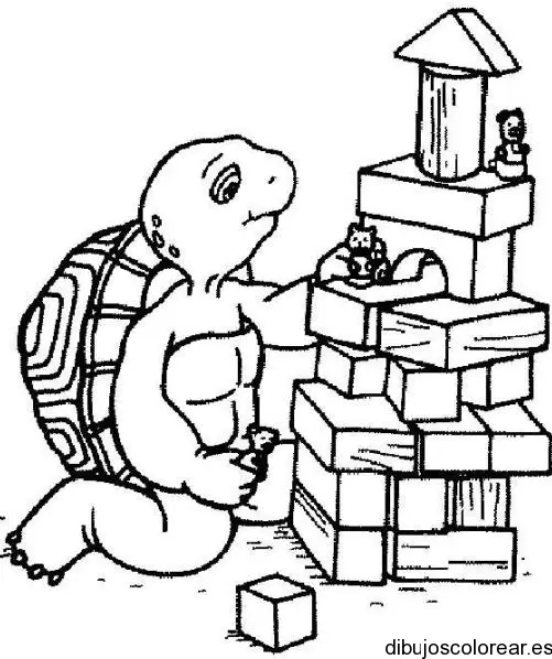 Dibujo de tortuga Franklin jugando