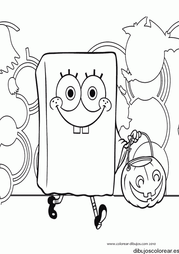 Dibujo de Halloween Bob La Esponja