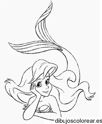 Dibujo de Ariel descansando