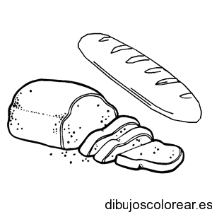Dibujo de rebanadas de pan