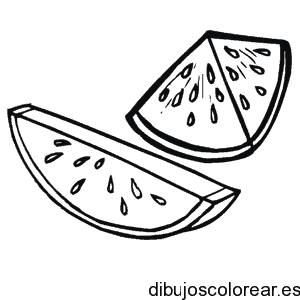 Dibujo de trozos de sandía