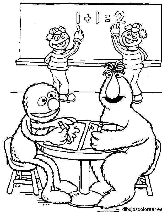 Dibujo de Los Muppets en el aula