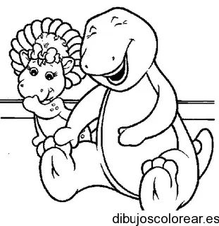 Dibujo de Barney sonriendo