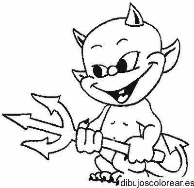 Dibujo de Halloween demonio