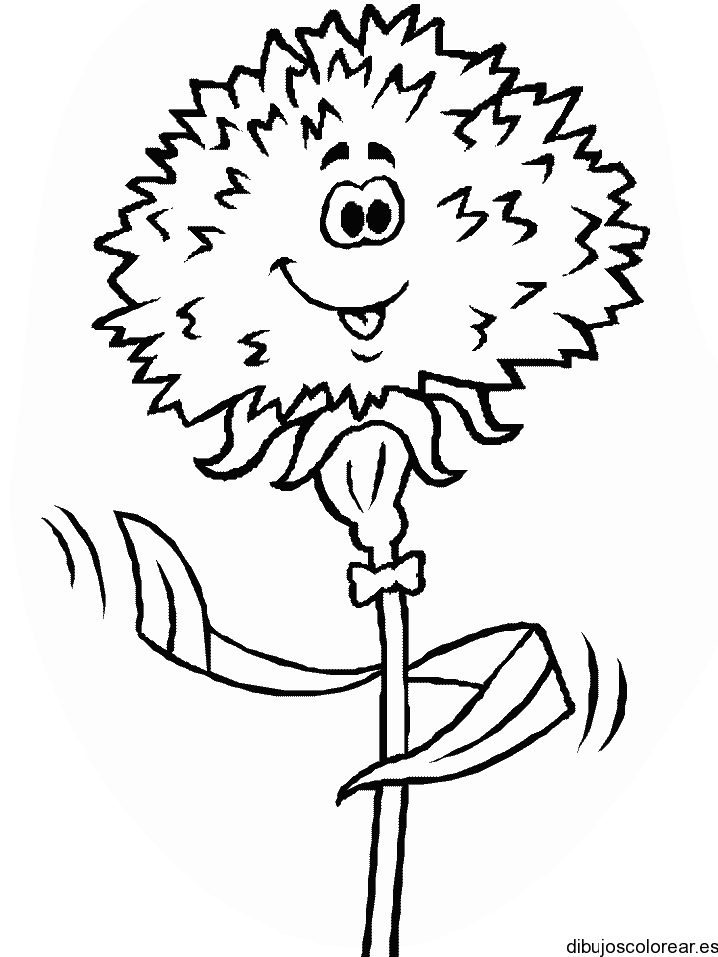 Dibujo de un clavel con cara
