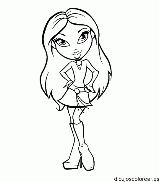 Dibujo de una Braz con pelo largo lacio