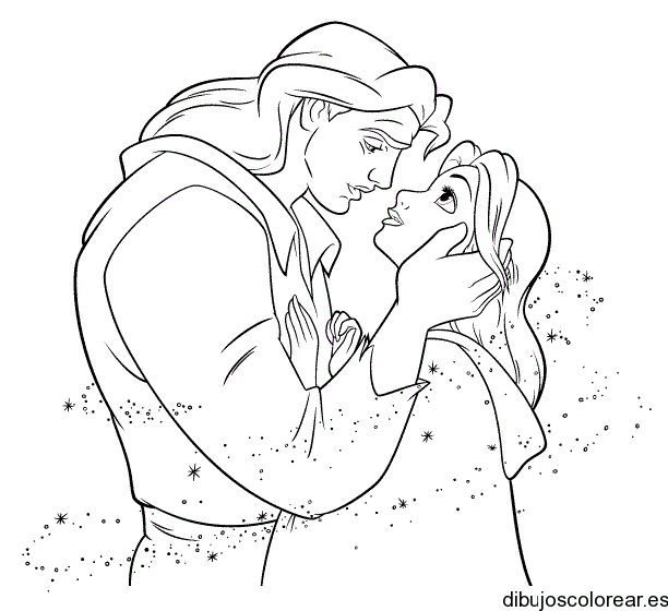 Dibujo de dos enamorados