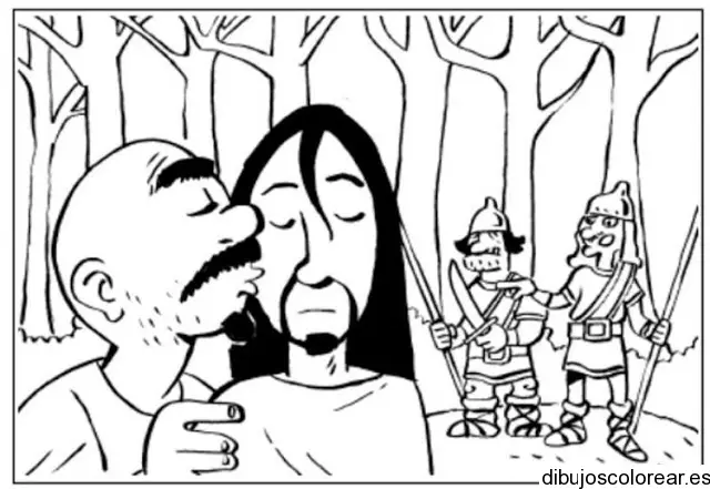 Dibujo el beso de Judas