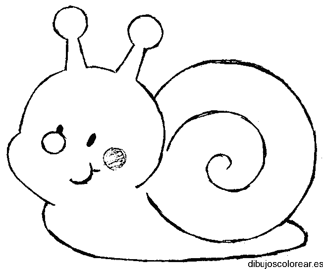 Dibujo de un caracol sonriente