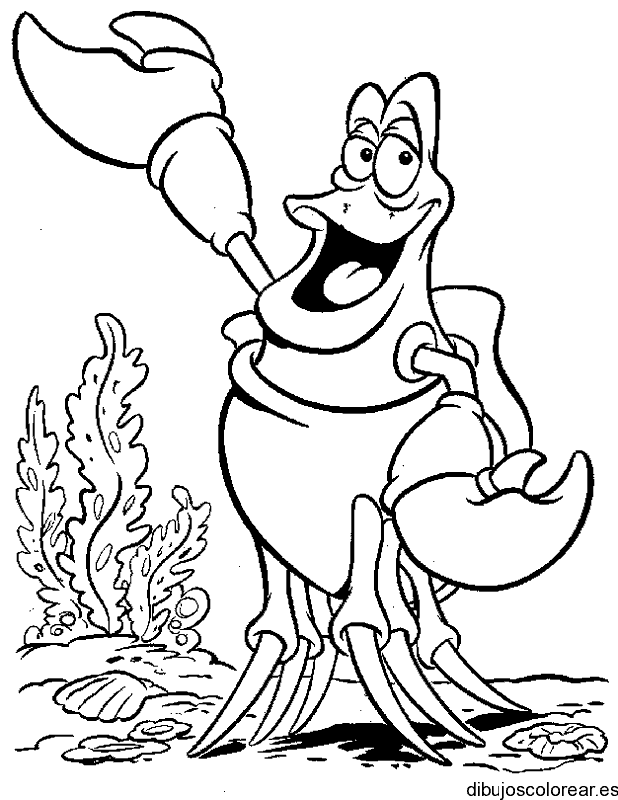 Dibujo de un cangrejo saludando